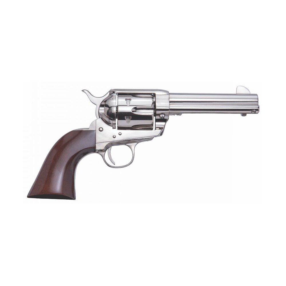 cimarron ppp45n pistolero 45 colt (lc) 6 shot, 4.75" nickel plated steel barrel, cylinder & frame, wide front sight, smooth walnut grip Cimarron PPP45N Pistolero 45 Colt (LC) 6 Shot, 4.75" Nickel-Plated Steel Sports South item 136753