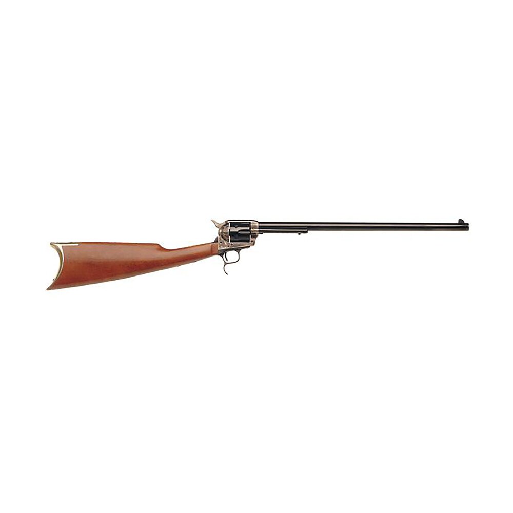 cimarron mp419 revolving carbine full size 45 colt (long colt) 6 shot 18" blued stainless steel barrel, color case hardened stainless steel receiver, walnut shoulder stock, right hand Cimarron MP419 Revolving Carbine Full Size 45 Colt (Long Colt) 6 Shot 18" Blued Stainless Steel Sports South item 136757
