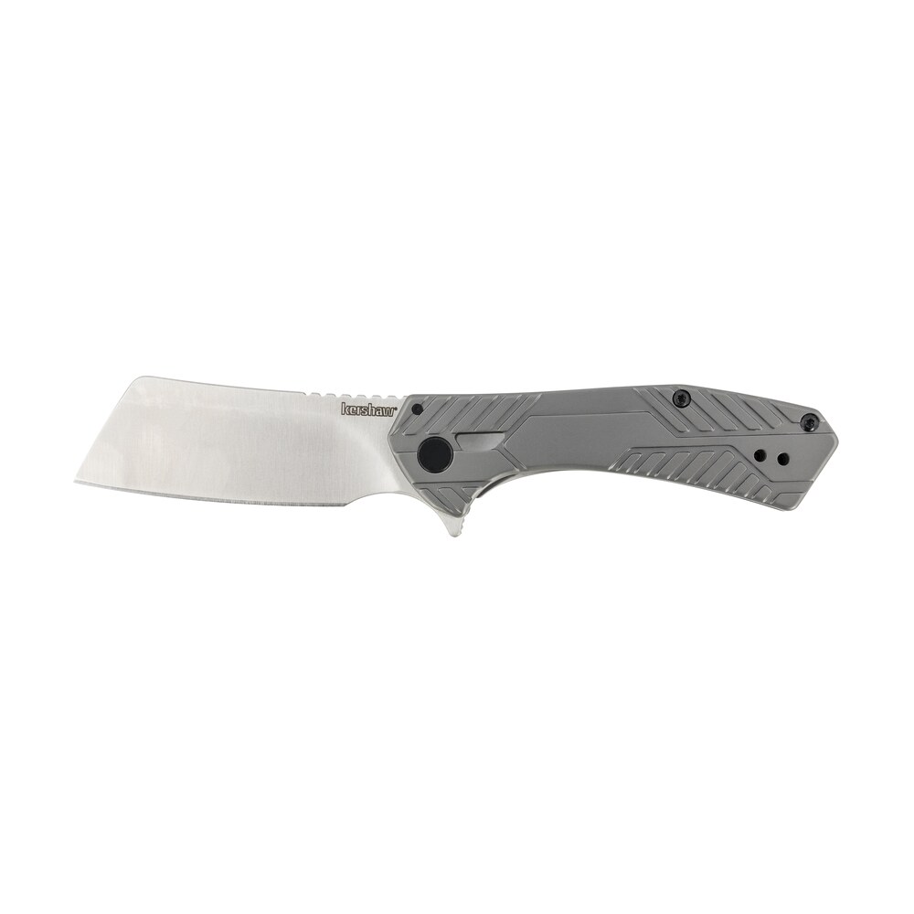 kershaw 3445 static 2.90" folding cleaver plain satin 8cr13mov ss blade gray pvd stainless steel handle includes pocket clip Kershaw 3445 Static 2.90" Folding Cleaver Plain Satin 8Cr13MoV SS Blade Gray PVD Stainless Sports South item 136772