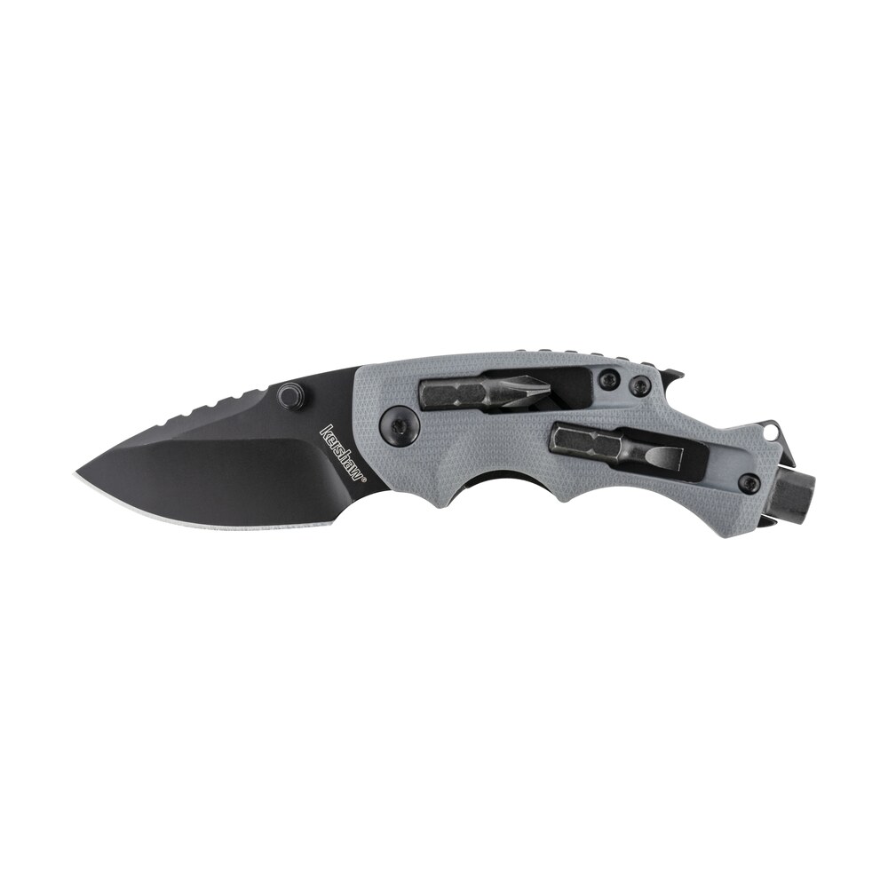 kershaw 8720 shuffle diy 2.40" folding drop point plain black oxide 8cr13mov ss blade gray glass filled nylon handle includes pocket clip Kershaw 8720 Shuffle DIY 2.40" Folding Drop Point Plain Black Oxide 8Cr13MoV SS Blade Gray Sports South item 136774
