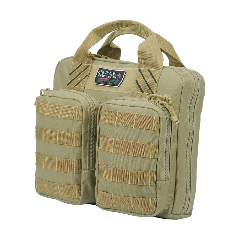 gps bags t1411pct tactical double +2 tan 1000d nylon teflon coating holds 4 handguns GPS Bags T1411PCT Tactical Double +2 Tan 1000D Nylon Teflon Coating Holds 4 Handguns Sports South item 136858