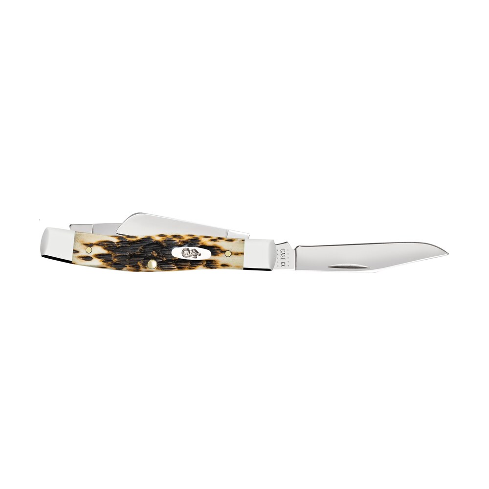 case 00079 stockman medium 2.57"/1.88"/1.76" folding clip/sheepsfoot/pen plain mirror polished chrome vanadium steel blade/peach seed jigged amber bone handle Case 00079 Stockman Medium 2.57"/1.88"/1.76" Folding Clip/Sheepsfoot/Pen Plain Mirror Polished Sports South item 137072