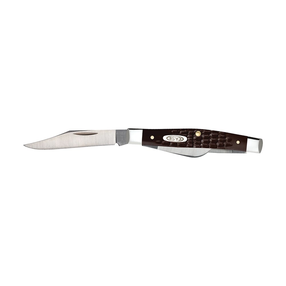 case 00106 stockman medium 2.42"/1.58"/1.57" folding clip/sheepsfoot/pen plain as ground tru sharp ss blade, brown jigged synthetic handle Case 00106 Stockman Medium 2.42"/1.58"/1.57" Folding Clip/Sheepsfoot/Pen Plain As-Ground Sports South item 137073