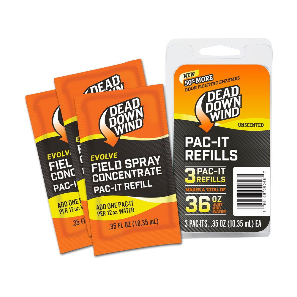 dead down wind 1310 evolve field spray pac it refills cover scent odor eliminator unscented scent 36 oz concentrate Dead Down Wind 1310 Evolve Field Spray Pac-It Refills Cover Scent Odor Eliminator Unscented Sports South item 137120