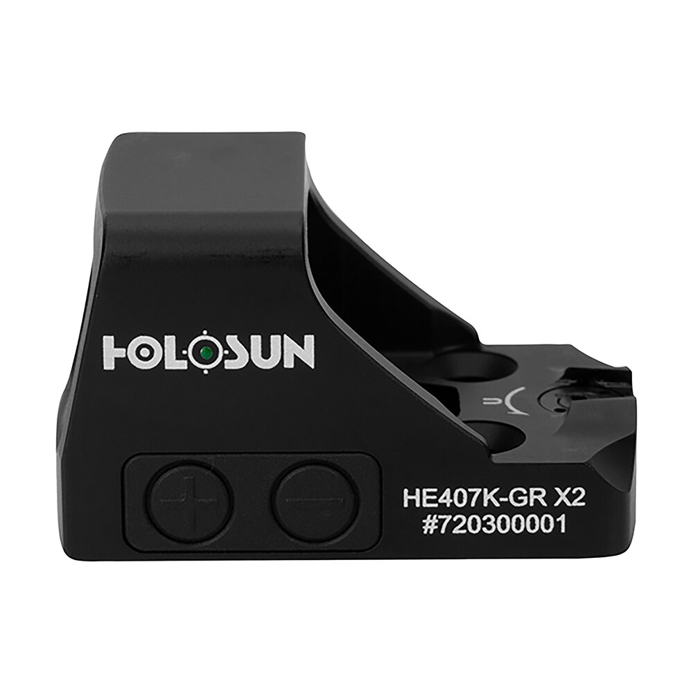 holosun he407kgrx2 407 black anodized 1 x 0.58" x 0.77" 6 moa green dot Holosun HE407KGRX2 407 Black Anodized 1 x 0.58" x 0.77" 6 MOA Green Dot Sports South item 137910