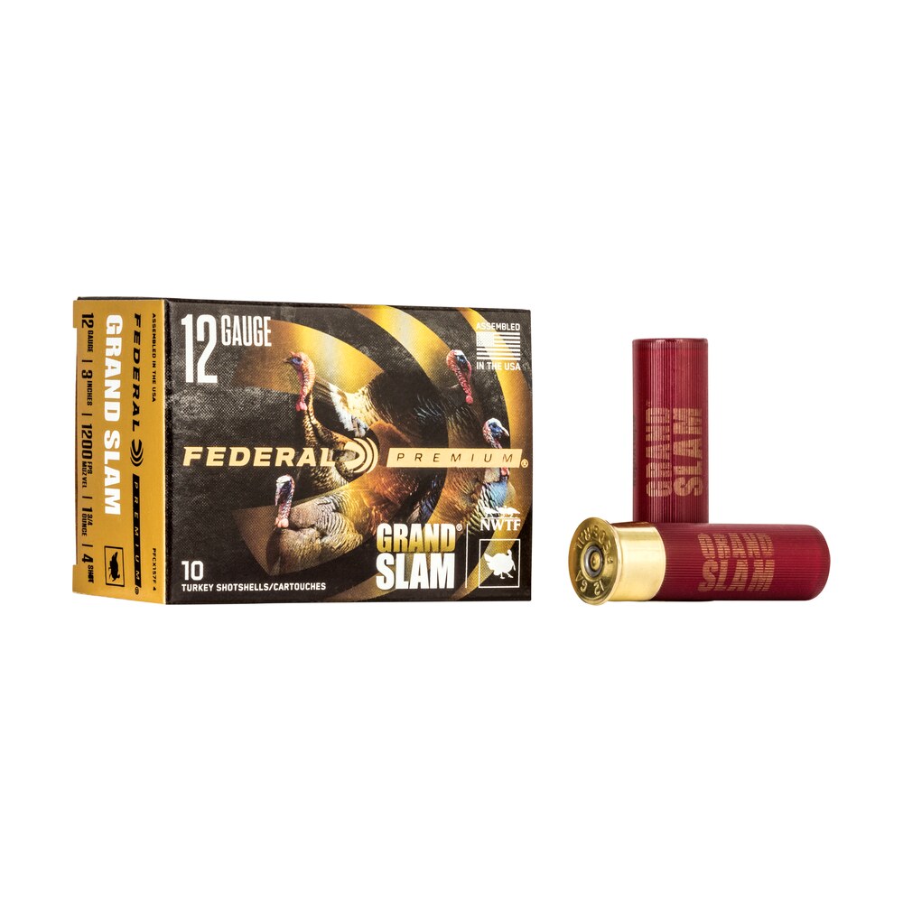 federal pfcx157f4 premium grand slam 12gauge 3" 1 3/4oz 4shot 10 per box/25 case Federal PFCX157F4 Premium Grand Slam 12Gauge 3" 1 3/4oz 4Shot 10 Per Box/25 Case Sports South item 138092