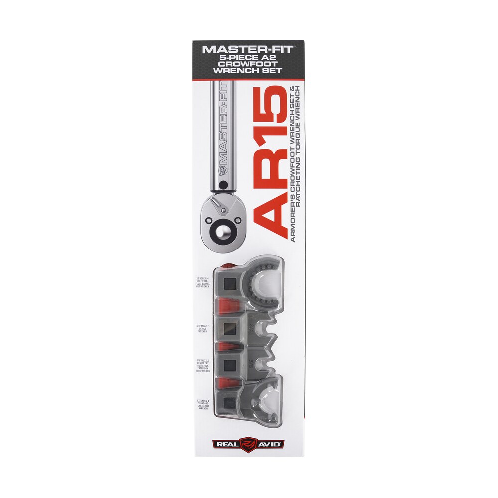real avid avmf5ws master fit 5 piece crowfoot wrench set gray/red ar platform heavy duty torque wrench handle 5 pieces Real Avid AVMF5WS Master -Fit 5 Piece Crowfoot Wrench Set Gray/Red AR-Platform Heavy Duty Sports South item 138325