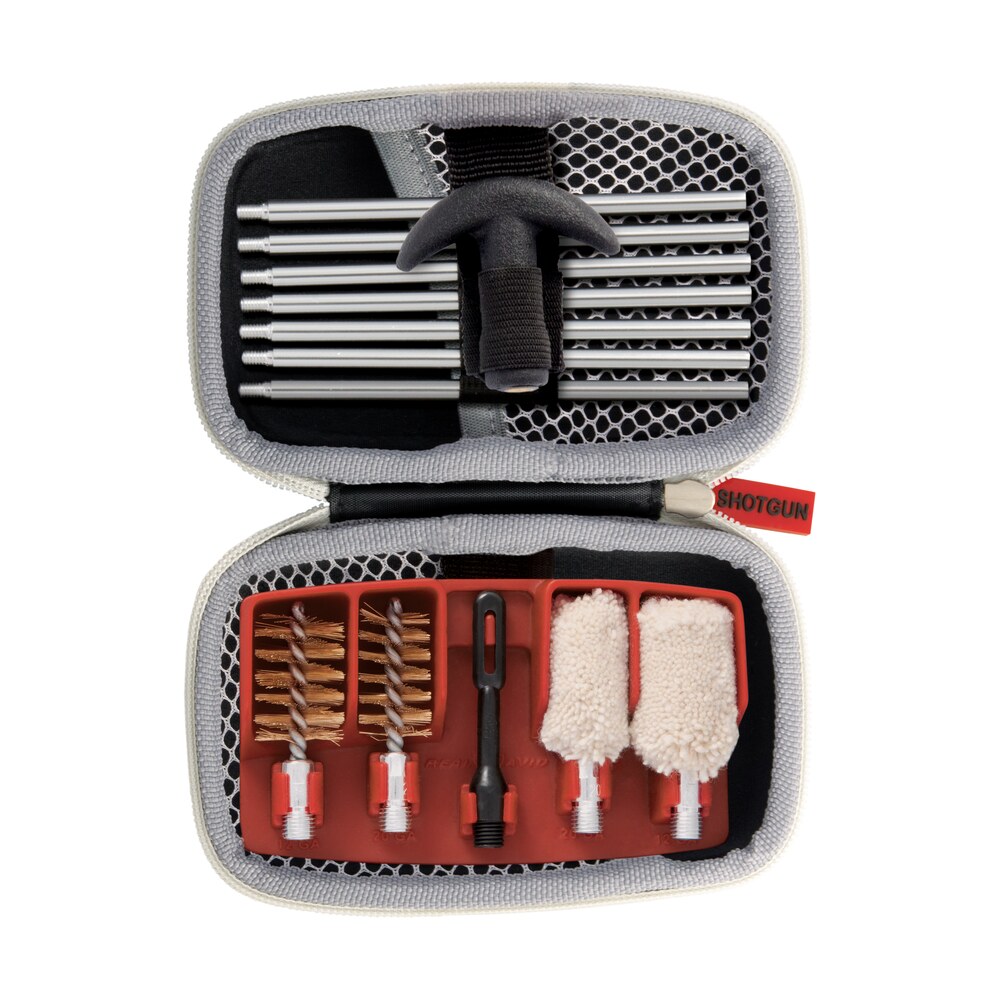 real avid avgck310s gun boss cleaning kit 12 gauge & 20 gauge shotgun/14 pieces/black weather resistant nylon case Real Avid AVGCK310S Gun Boss Cleaning Kit 12 Gauge & 20 Gauge Shotgun/14 Pieces/Black Sports South item 138388