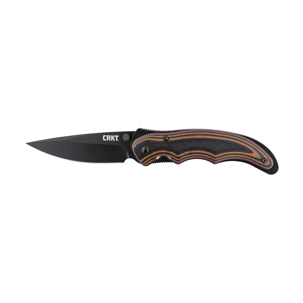 crkt 1105k endorser 3.18" folding drop point plain black oxide 8cr14mov ss blade/multi color g10 handle includes pocket clip CRKT 1105K Endorser 3.18" Folding Drop Point Plain Black Oxide 8Cr14MoV SS Blade/Multi-Color Sports South item 138430