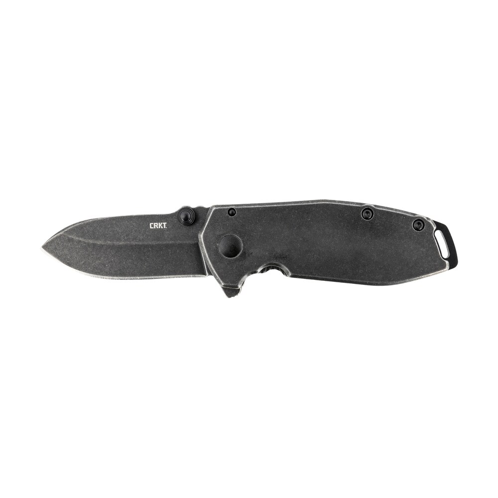 crkt 2493 squid assisted 2.37" folding drop point plain black stonewashed 8cr14mov ss blade/black stonewashed stainless steel handle includes pocket clip CRKT 2493 SQUID Assisted 2.37" Folding Drop Point Plain Black Stonewashed 8Cr14MoV SS Sports South item 138437