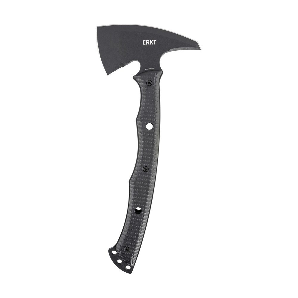 crkt 2725 kangee t hawk 2.93" blade axe w/spike sk 5 steel blade black textured grn handle 13.75" long tomahawk w/spike CRKT 2725 Kangee T-Hawk 2.93" Blade Axe Sports South item 138441