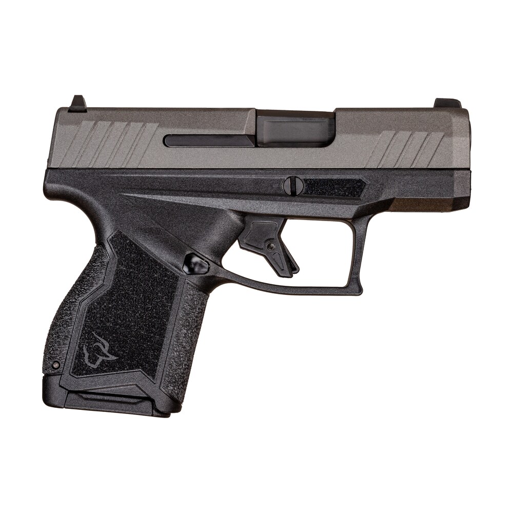 taurus 1 gx4m93c gx4 micro compact 9mm luger caliber with 3.06" barrel, 11+1 capacity, black finish frame, serrated tungsten gray cerakote steel slide & interchangeable backstrap grip includes 2 mags Taurus 1-GX4M93C GX4 Micro-Compact 9mm Luger Caliber Sports South item 139060