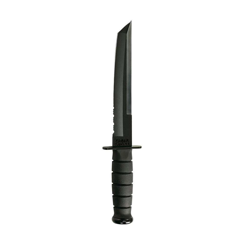 ka bar 1245 tanto 8″ fixed tanto part serrated black 1095 cro van blade, black kraton g handle, includes sheath Ka-Bar 1245 Tanto 8" Fixed Tanto Part Serrated Black 1095 Cro-Van Blade, Black Kraton G Handle, Sports South item 13908