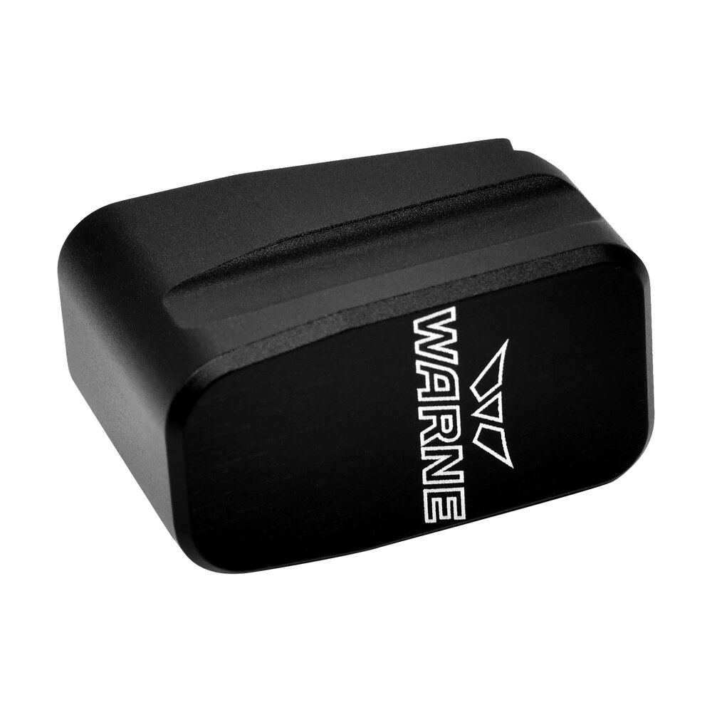 warne meg432blk magazine extension made of 6061 t6 aluminum with hardcoat anodized black finish for glock 43 magazines (adds 2rds) Warne MEG432BLK Magazine Extension made of 6061-T6 Aluminum Sports South item 139106