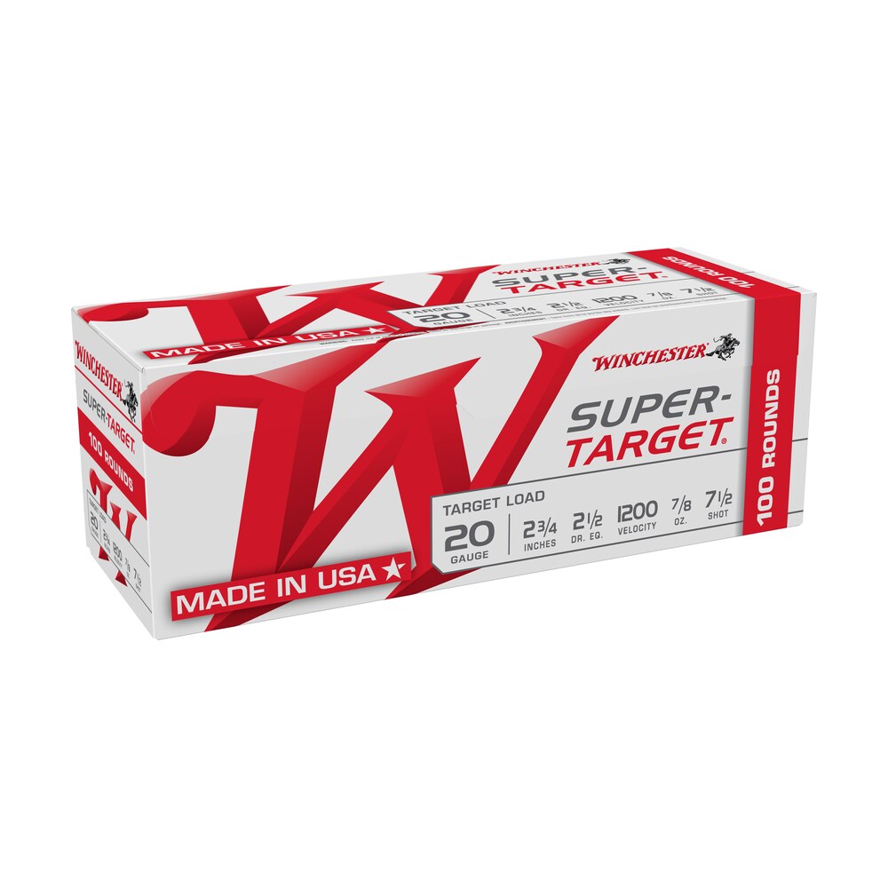 winchester ammo trgt207vp super target 20gauge 2.75" 7/8oz 7.5shot 100 per box/2 case Winchester Ammo TRGT207VP Super-Target 20Gauge 2.75" 7/8oz 7.5Shot 100 Per Box/2 Case Sports South item 139124