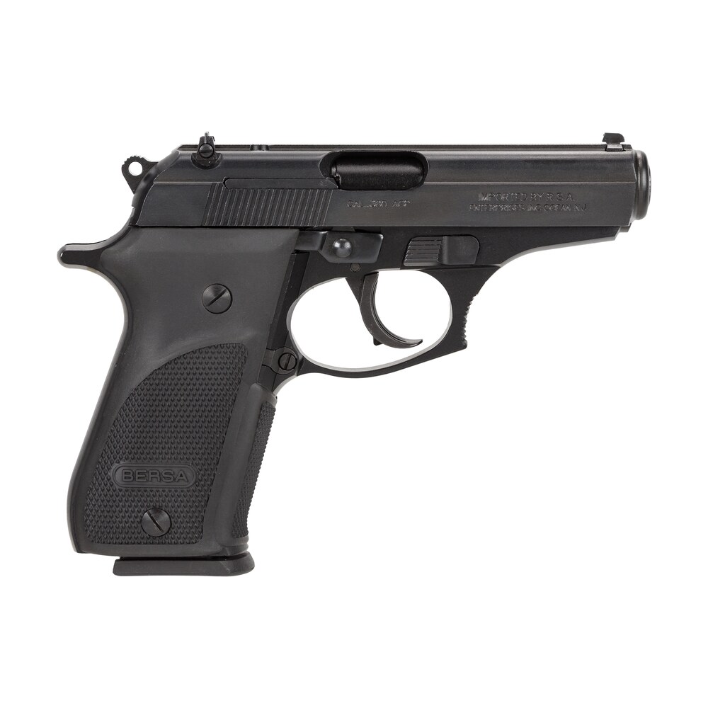 bersa thun380pm15 thunder plus sub compact frame 380 acp 15+1, 3.50" black steel barrel, matte black serrated steel slide & aluminum frame w/beavertail, black right hand Bersa THUN380PM15 Thunder Plus Sub-Compact Frame 380 ACP 15+1, 3.50" Black Steel Sports South item 139413