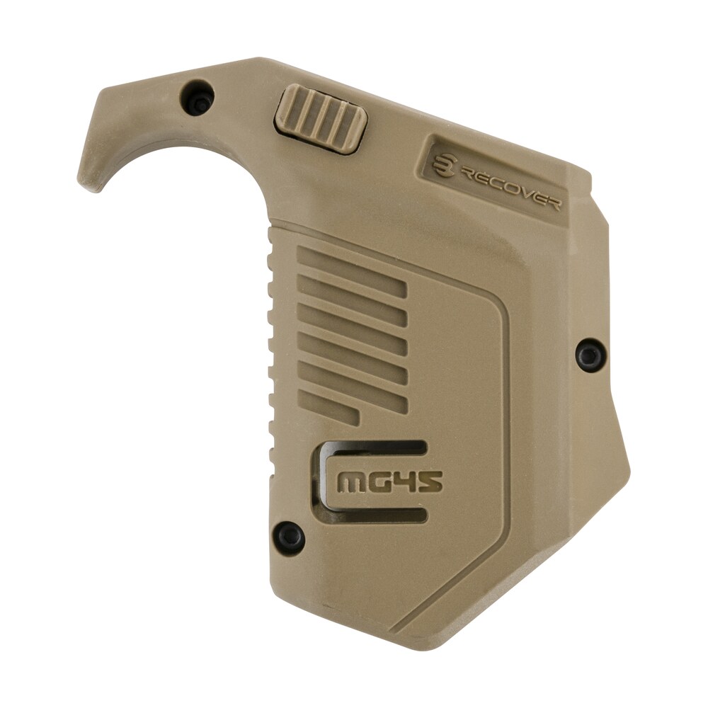 recover tactical mg4502 angled mag pouch double stack, tan polymer, 45 acp/10mm auto, compatible w/ glock Recover Tactical MG4502 Angled Mag Pouch Double Stack, Tan Polymer, 45 ACP/10mm Auto, Sports South item 139564