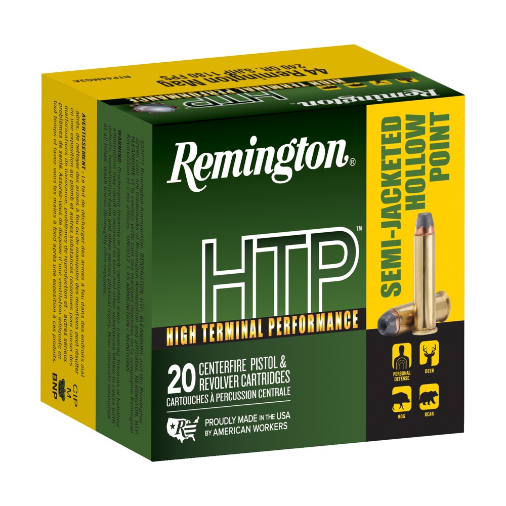 remington ammunition 23010 htp 44remmag 240gr semi jacketed hollow point 20 per box/25 case Remington Ammunition 23010 HTP 44RemMag 240gr Semi Jacketed Hollow Point 20 Per Box/25 Case Sports South item 139748