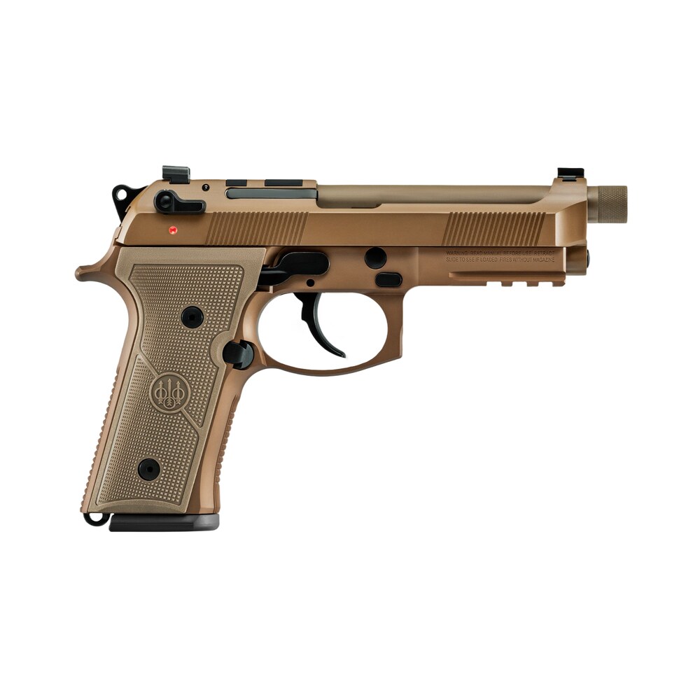 beretta usa js92qm9a4m15 m9a4 centurion 9mm luger 4.80" barrel 15+1, flat dark earth cerakote polymer frame, serrated steel optic cut slide, polymer grip & decocker only safety Beretta USA JS92QM9A4M15 M9A4 Centurion 9mm Luger 4.80" Barrel 15+1, Flat Dark Earth Cerakote Sports South item 139796