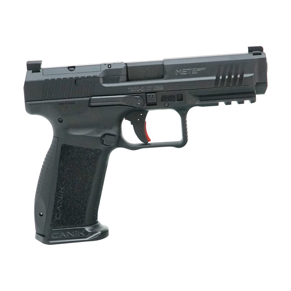 canik hg6595n mete sft full size frame 9mm luger 20+1/18+1, 4.46" black match grade barrel, black nitride optic ready/serrated steel slide, polymer frame w/picatinny rail, ambidextrous Canik HG6595N Mete SFT Full Size Frame 9mm Luger 20+1/18+1, 4.46" Black Match Grade Sports South item 140908