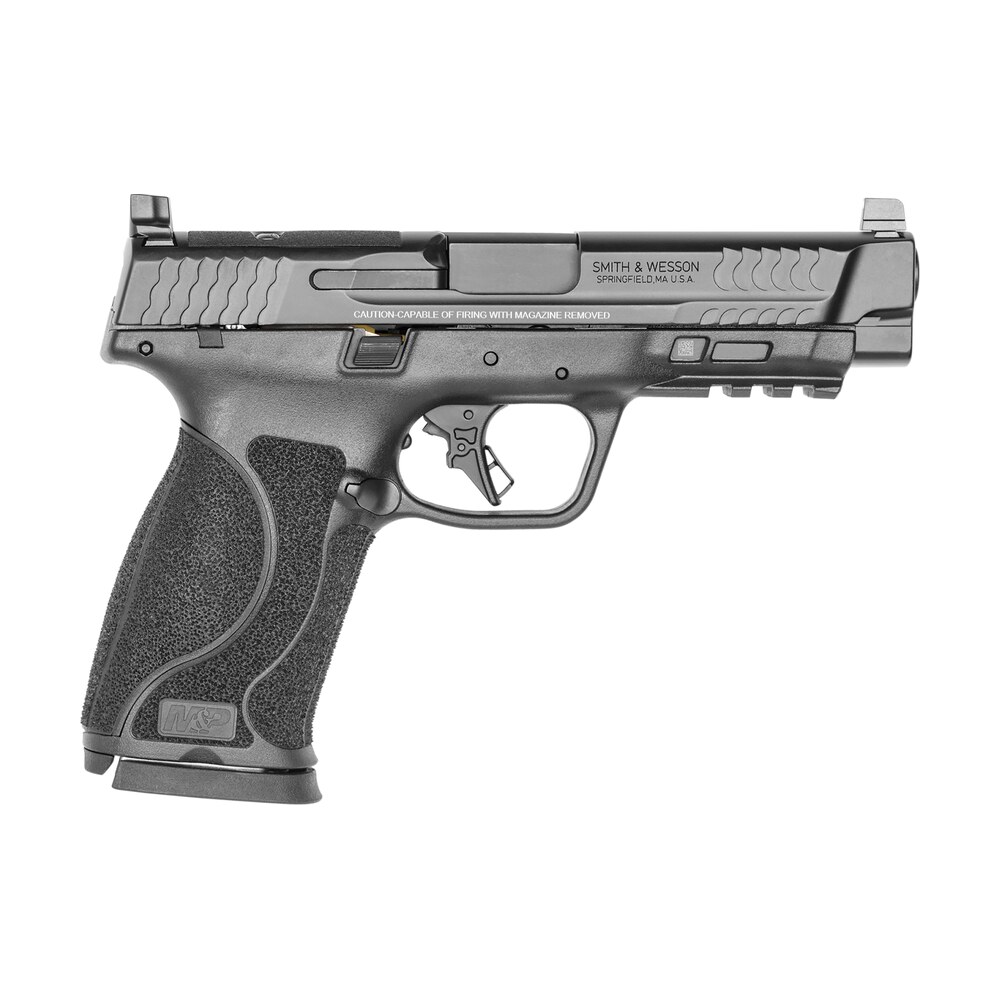 smith & wesson 13387 m&p m2.0 full size 10mm auto 15+1 4.60" black armornite stainless steel barrel & optic cut/serrated stainless steel slide, matte black polymer frame w/picatinny rail Smith & Wesson 13387 M&P M2.0 Full Size 10mm Auto 15+1 4.60" Black Armornite Stainless Sports South item 140946