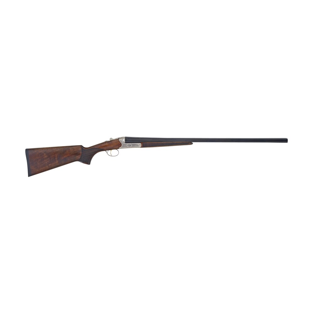 tristar 38116 bristol sxs full size 16 gauge break open 3" 2rd 28" blued side by side barrel, nickel engraved w/24k gold inlay steel receiver, fixed oiled turkish walnut stock, right hand TriStar 38116 Bristol SxS Full Size 16 Gauge Break Open 3" 2rd 28" Blued Side By Side Sports South item 140964