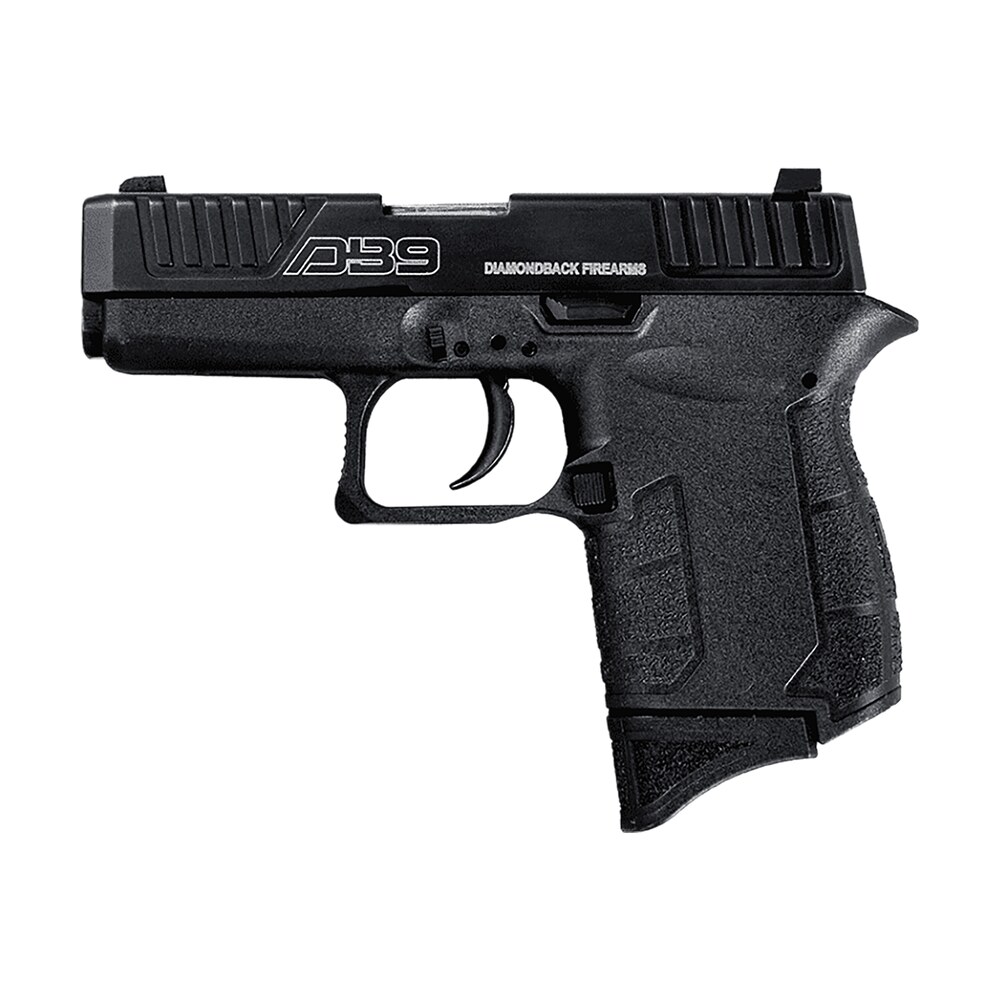 diamondback db0200p001 db9 gen4 micro compact frame 9mm luger 6+1, 3.10" stainless steel barrel, black serrated stainless steel slide, black polymer frame w/beavertail & grip Diamondback DB0200P001 DB9 Gen4 Micro-Compact Frame 9mm Luger 6+1, 3.10" Stainless Steel Sports South item 141001