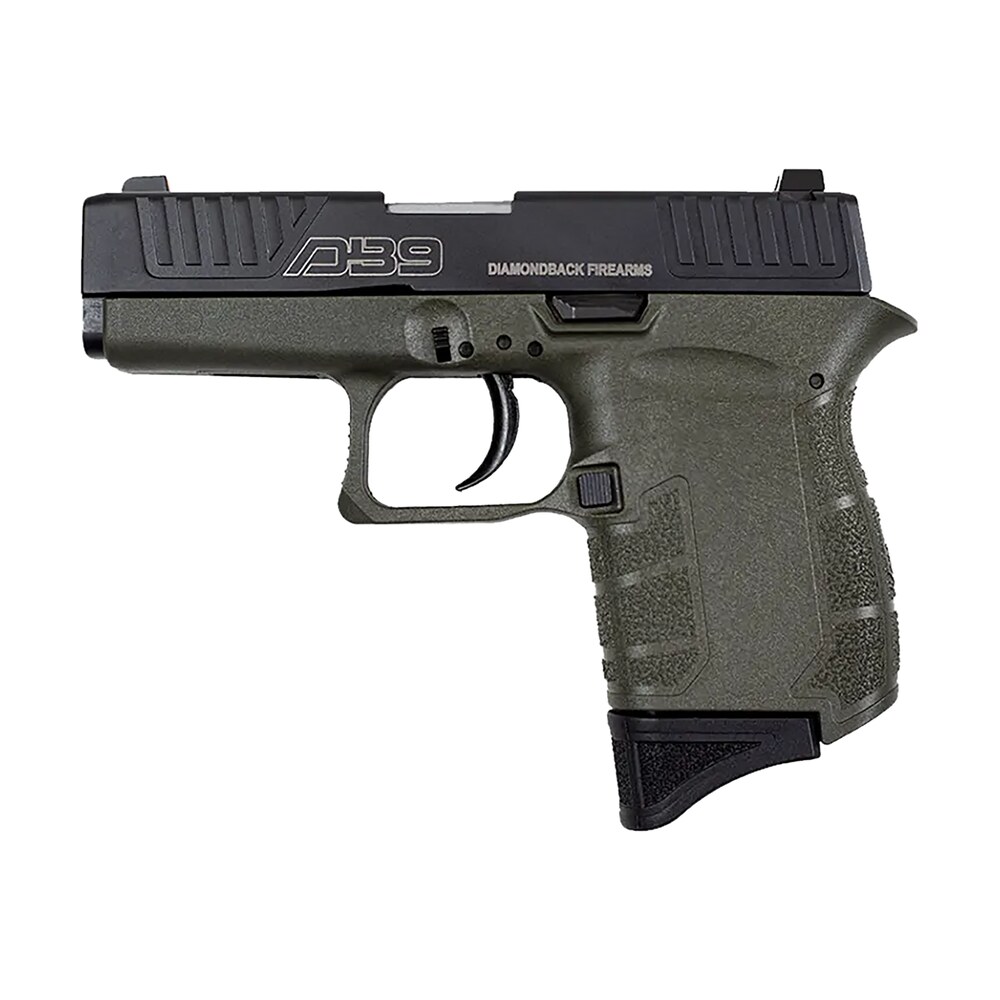 diamondback db0200p101 db9 gen4 micro compact frame 9mm luger 6+1, 3.10" stainless steel barrel, black nitride serrated stainless steel slide, od green polymer frame & grip Diamondback DB0200P101 DB9 Gen4 Micro-Compact Frame 9mm Luger 6+1, 3.10" Stainless Steel Sports South item 141005