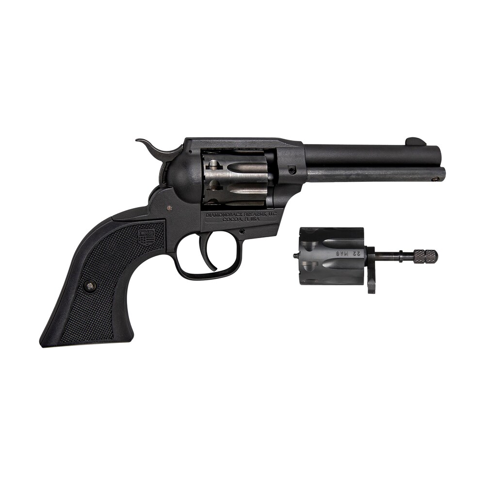 diamondback db0500a001 sidekick 22 lr/22 wmr 9 shot, 4.50" black cerakote steel barrel & cylinder, black cerakote zinc alloy frame black checkered grips, hammer safety, exposed hammer Diamondback DB0500A001 Sidekick 22 LR/22 WMR 9 Shot, 4.50" Black Cerakote Steel Barrel & Sports South item 141027