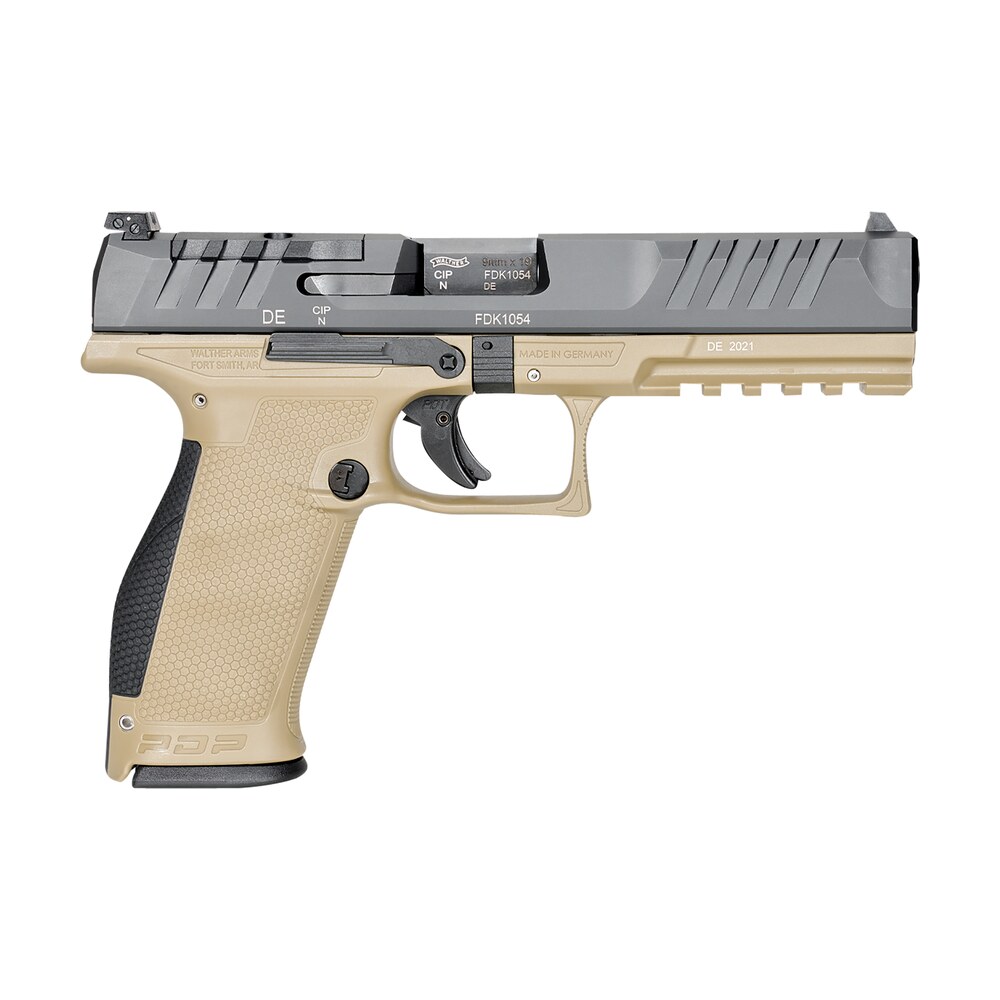 walther arms 2858410 pdp optic ready 9mm luger 5" 18+1 black steel slide performance duty textured polymer grip (full size) Walther Arms 2858410 PDP Optic Ready 9mm Luger 5" 18+1 Black Steel Slide Performance Duty Sports South item 141063