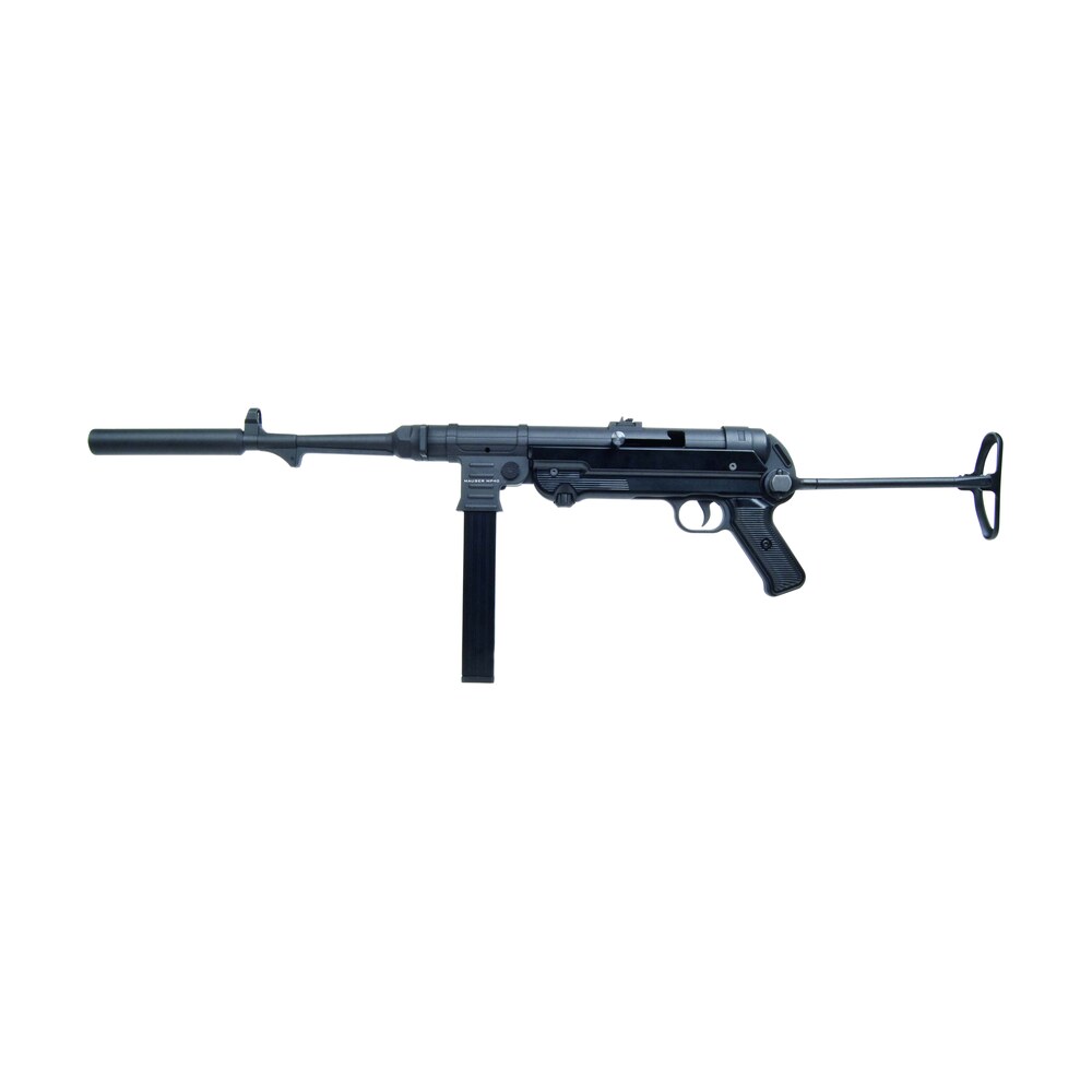 mauser rimfire 4400009ca mp 40 carbine 22 lr 10+1 16.30" barrel w/faux suppressor, steel receiver, black metal finish, adjustable rear sight, underfolding black stock Mauser Rimfire 4400009CA MP-40 Carbine 22 LR 10+1 16.30" Barrel Sports South item 141712