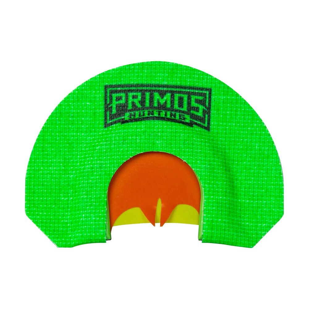 primos ps1267 the lucy diaphragm call triple reed turkey hen sounds attracts turkey green plastic bat cut Primos PS1267 The Lucy Diaphragm Call Triple Reed Turkey Hen Sounds Attracts Turkey Green Sports South item 141840