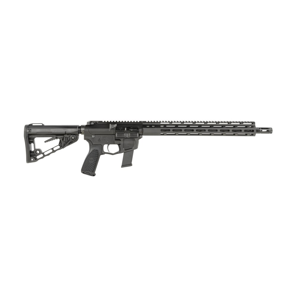 wilson combat trar9gb91610 ar9g carbine 9mm luger 17+1 16" black match grade threaded barrel, black armor tuff aluminum receiver, m lok handguard, black synthetic rogers super stoc w/cam lock stock Wilson Combat TRAR9GB91610 AR9G Carbine 9mm Luger 17+1 16" Black Match Grade Threaded Sports South item 141956