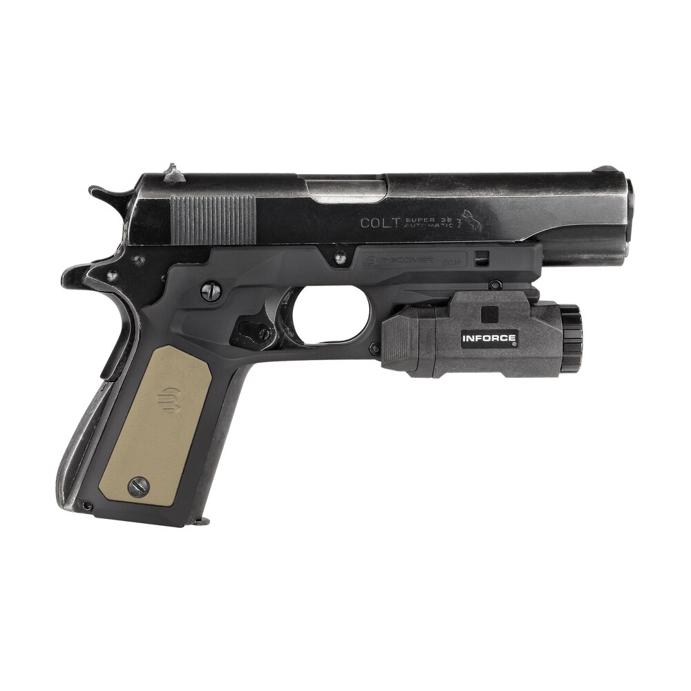 recover tactical cc3p0102 frame grip black polymer frame with interchangeable black & tan panels for standard frame 1911 Recover Tactical CC3P0102 Frame Grip Black Polymer Frame Sports South item 142064