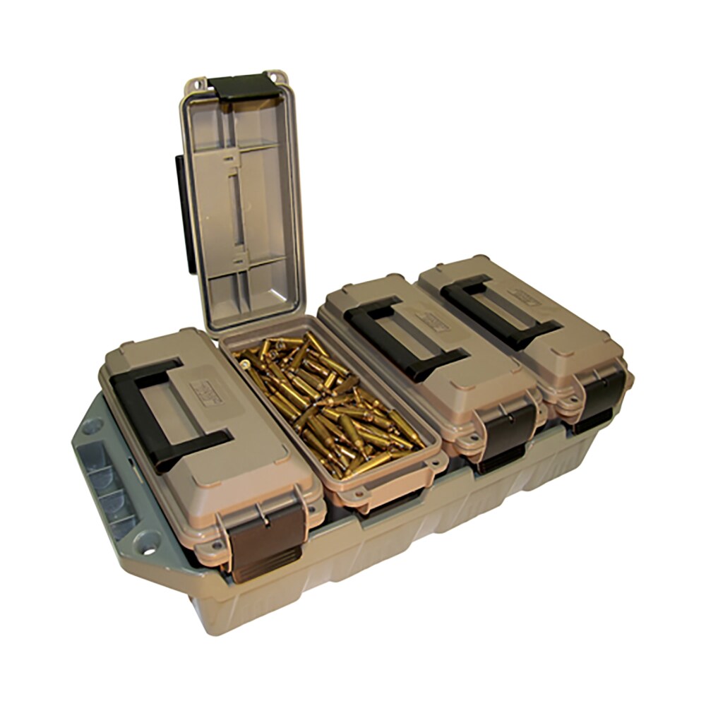 mtm case gard ac4c 4 can ammo crate 30cal dark earth/army green polypropylene MTM Case-Gard AC4C 4-Can Ammo Crate 30Cal Dark Earth/Army Green Polypropylene Sports South item 142133