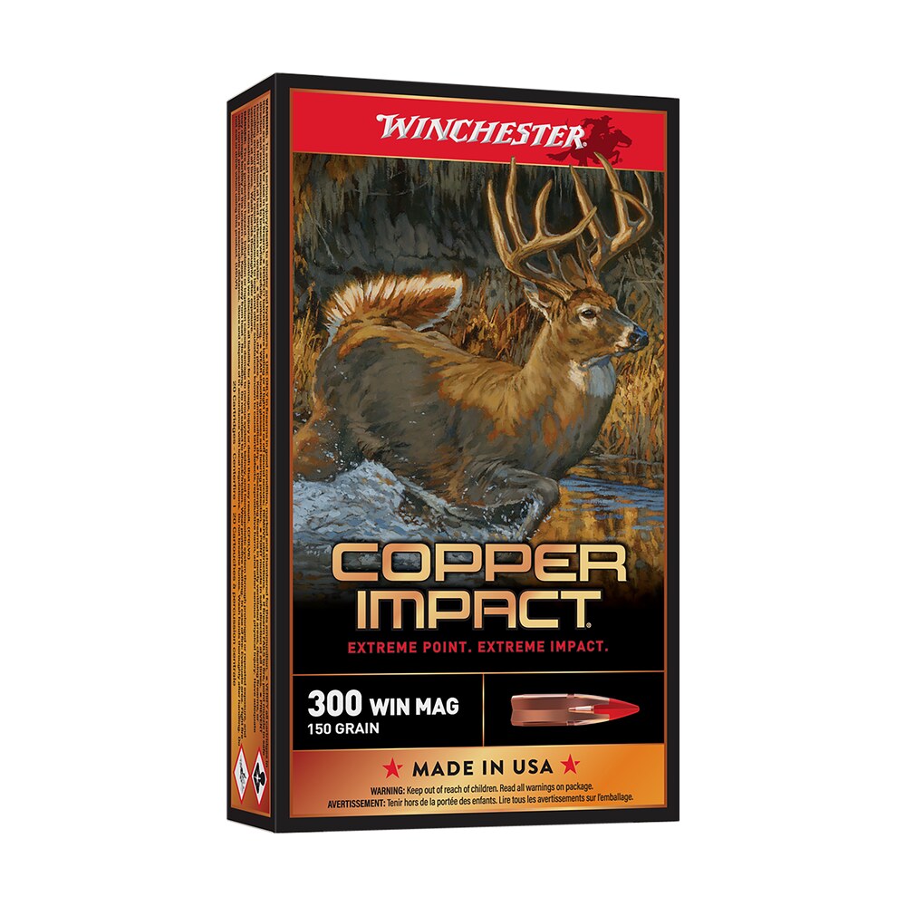 winchester ammo x300clf copper impact 300winmag 150gr copper extreme point lead free 20 per box/10 case Winchester Ammo X300CLF Copper Impact 300WinMag 150gr Copper Extreme Point Lead Free 20 Per Sports South item 142264