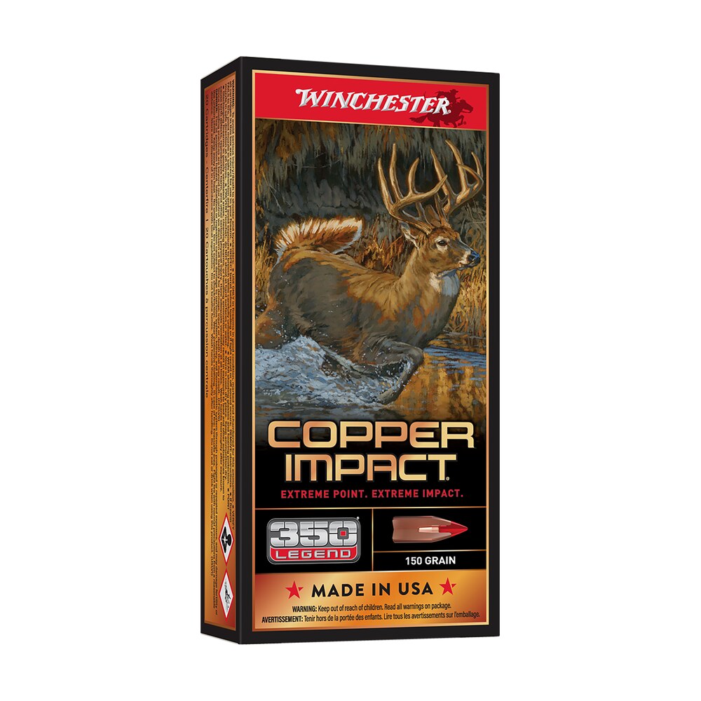 winchester ammo x350clf copper impact 350legend 150gr copper extreme point lead free 20 per box/10 case Winchester Ammo X350CLF Copper Impact 350Legend 150gr Copper Extreme Point Lead Free 20 Per Sports South item 142269