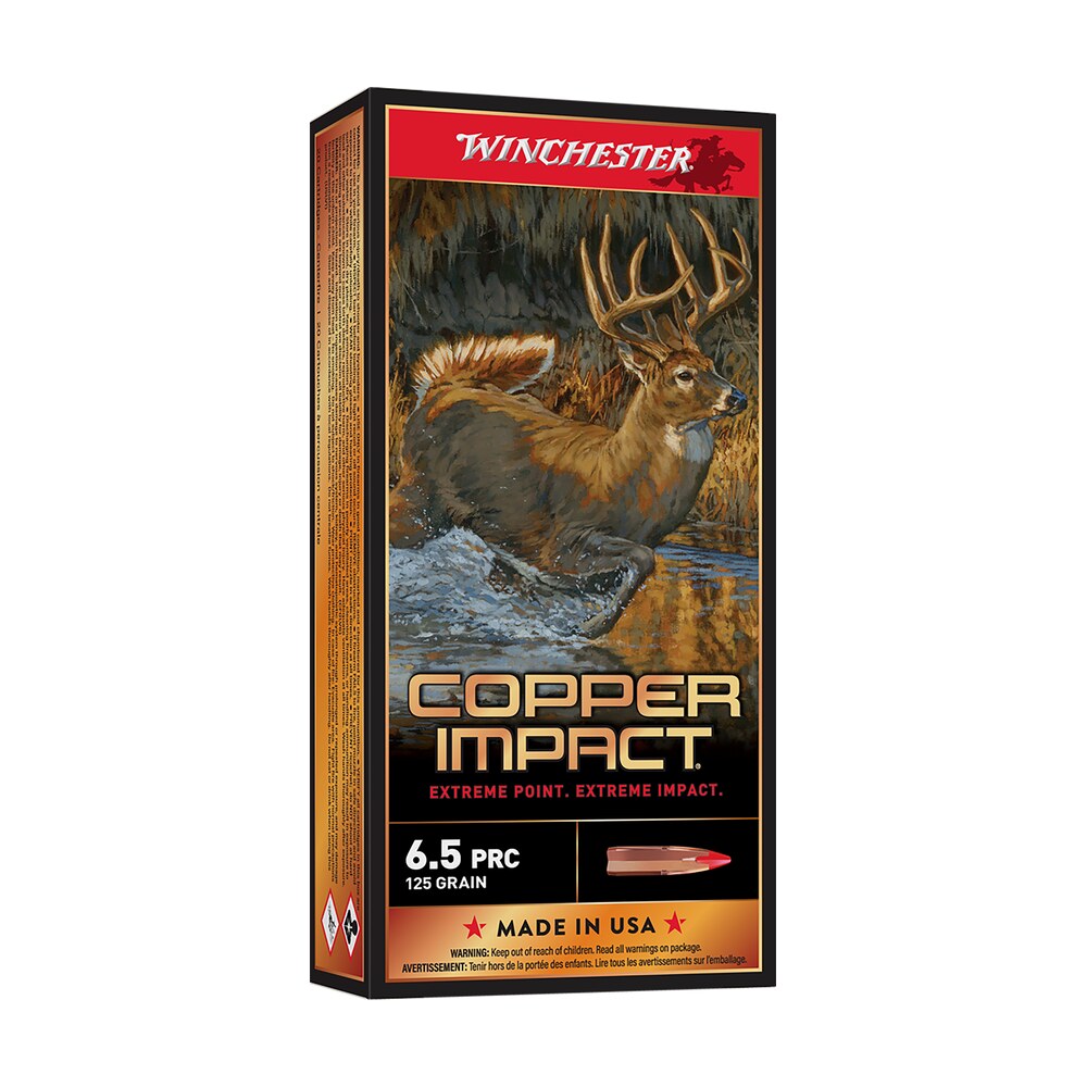 winchester ammo x65pclf copper impact 6.5prc 125gr copper extreme point lead free 20 per box/10 case Winchester Ammo X65PCLF Copper Impact 6.5PRC 125gr Copper Extreme Point Lead Free 20 Per Box/10 Sports South item 142270