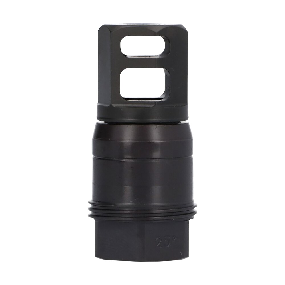 sig sauer sl76258x2425degm clutch lok qd muzzle brake black stainless steel with 5/8" 24 tpi threads for 7.62mm 25 degree taper Sig Sauer SL76258X2425DEGM Clutch-Lok QD Muzzle Brake Black Stainless Steel Sports South item 142341