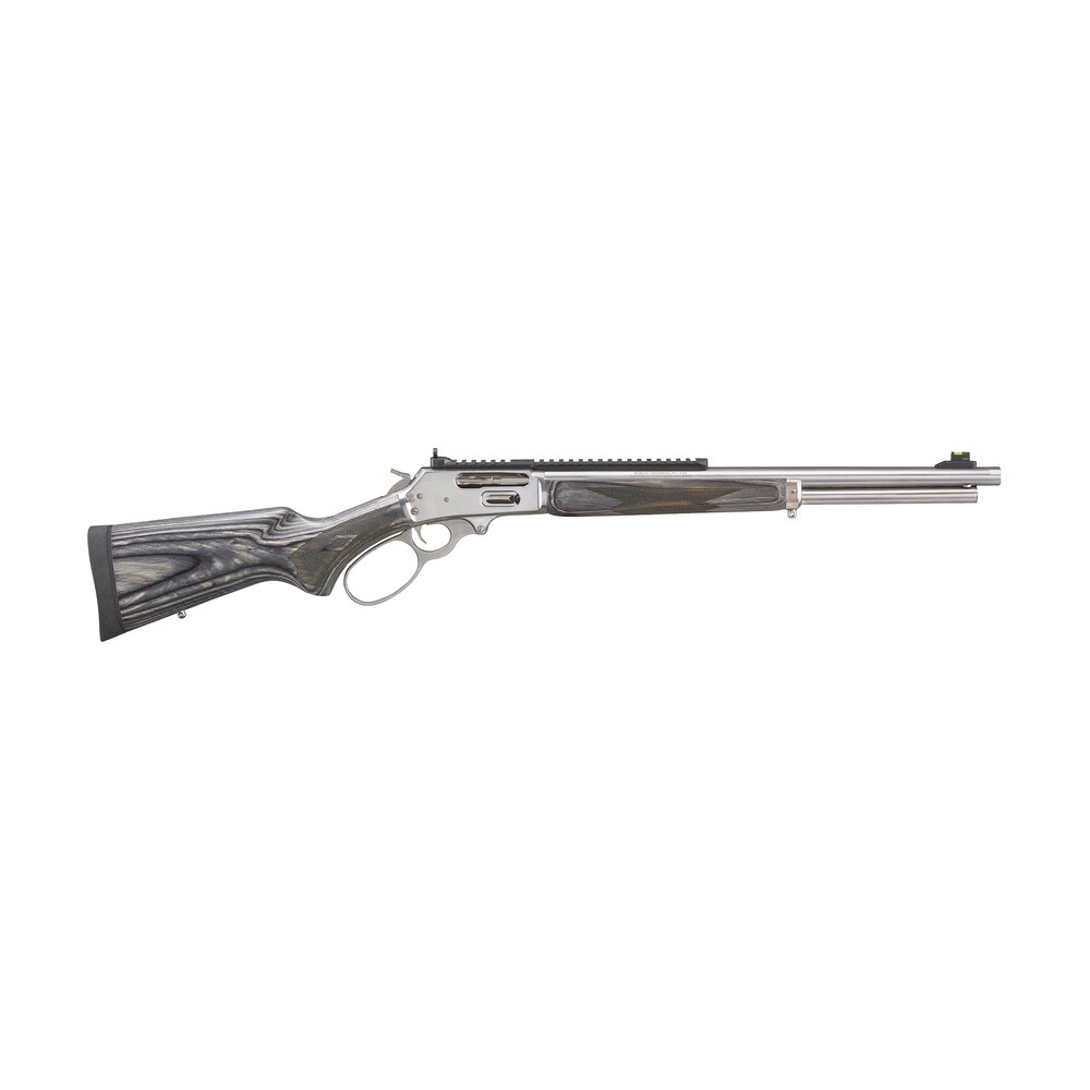 marlin 70478 1895 big loop full size 45 70 gov 6+1 19" polished stainless steel threaded barrel, polished stainless stainless steel receiver, fixed gray laminate stock Marlin 70478 1895 Big Loop Full Size 45-70 Gov 6+1 19" Polished Stainless Steel Threaded Sports South item 142350