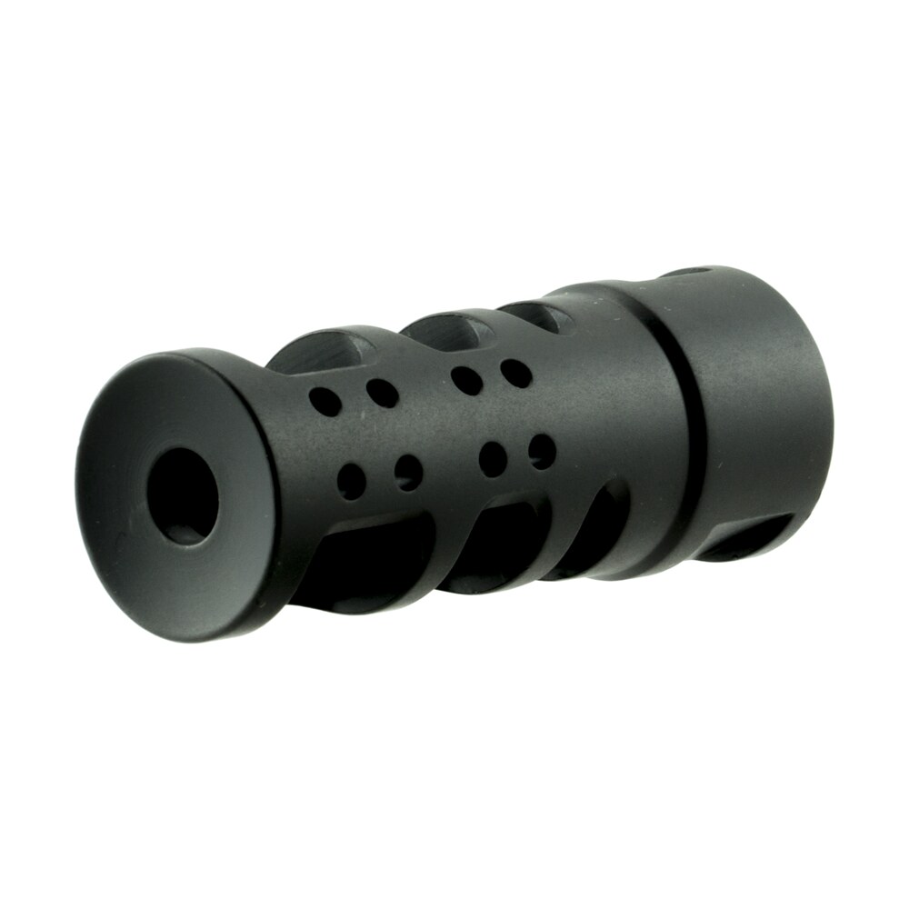 spikes tactical sbv1065 r2 muzzle brake black nitride 416r stainless steel with 1/2″ 28 tpi threads for 5.56x45mm nato Spikes Tactical SBV1065 R2 Muzzle Brake Black Nitride 416R Stainless Steel Sports South item 14248