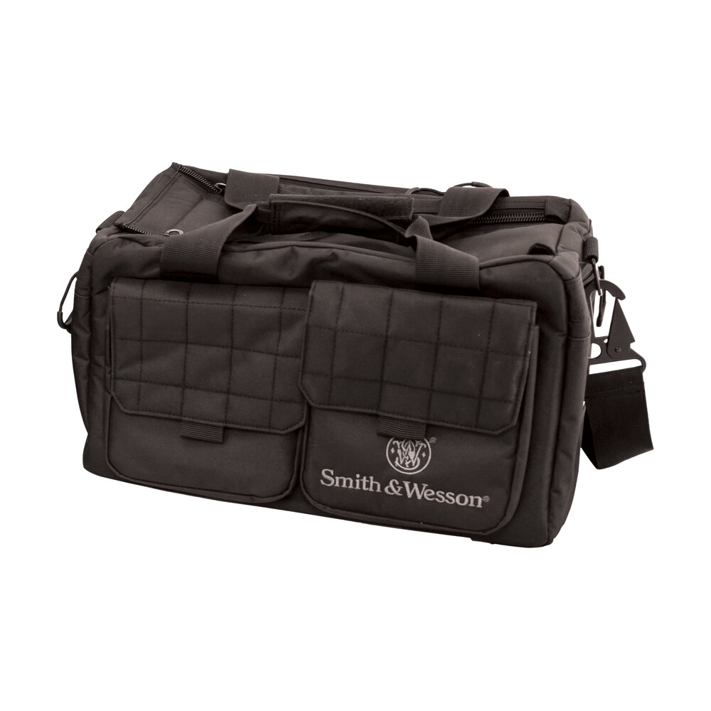 m&p accessories 110013 recruit black nylon two interior pockets & magazine pouches large exterior pockets rubber foot skids includes padded carrying strap M&P Accessories 110013 Recruit Black Nylon Two Interior Pockets & Magazine Pouches Sports South item 142509