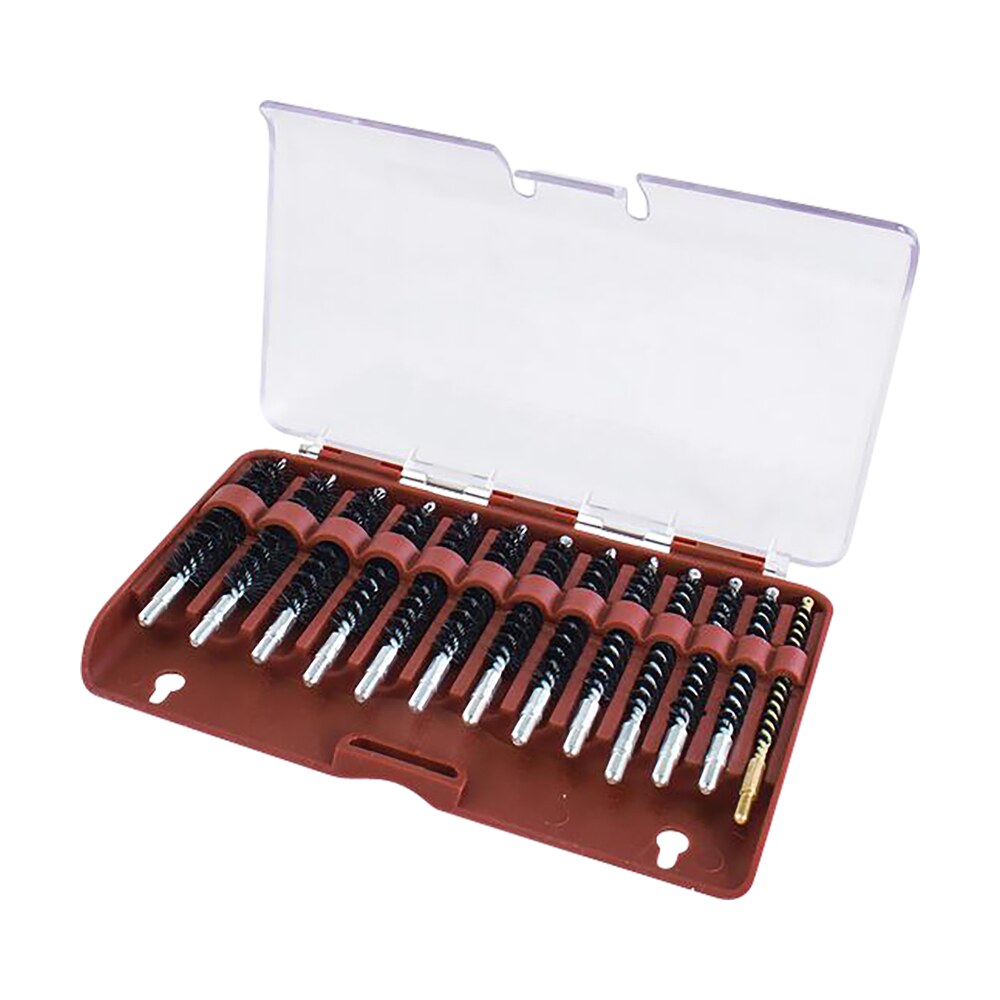 tipton 615333 bore brush set .17 .45 cal rifle firearm 8 32/5 40 thread stainless steel nylon bristles bronze includes storage box Tipton 615333 Bore Brush Set .17-.45 Cal Rifle Firearm 8-32/5-40 Thread Stainless Steel Nylon Sports South item 142523