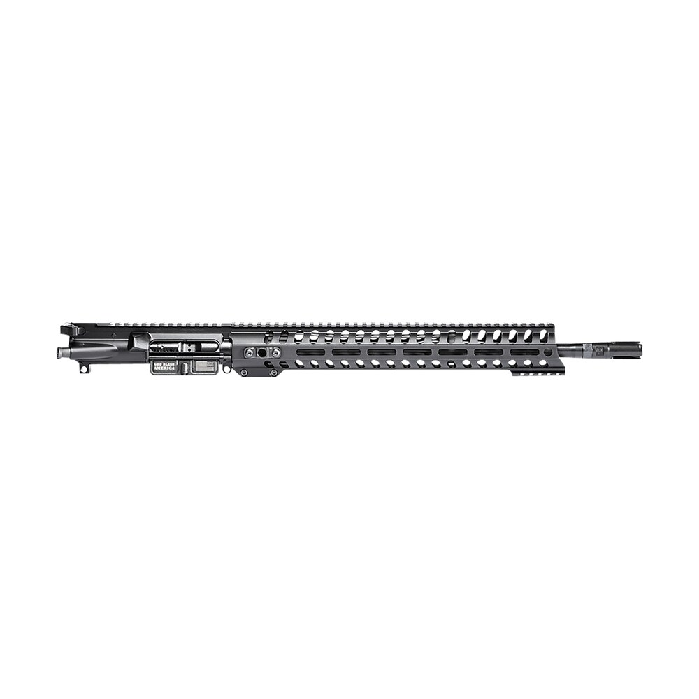 patriot ordnance factory minuteman complete upper 5.56x45mm nato 16.50" black nitride barrel aluminum black anodized receiver 14.50" m lok handguard lo pro di gas block (mid length) Patriot Ordnance Factory Minuteman Complete Upper 5.56x45mm NATO 16.50" Black Nitride Barrel Sports South item 142577