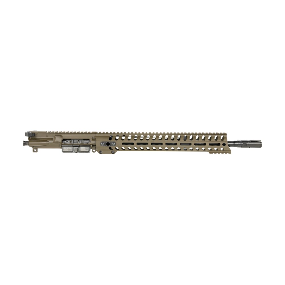 patriot ordnance factory minuteman complete upper 5.56x45mm nato 16.50" black nitride barrel aluminum patriot brown receiver 14.50" m lok handguard lo pro di gas block (mid length) Patriot Ordnance Factory Minuteman Complete Upper 5.56x45mm NATO 16.50" Black Nitride Barrel Sports South item 142578