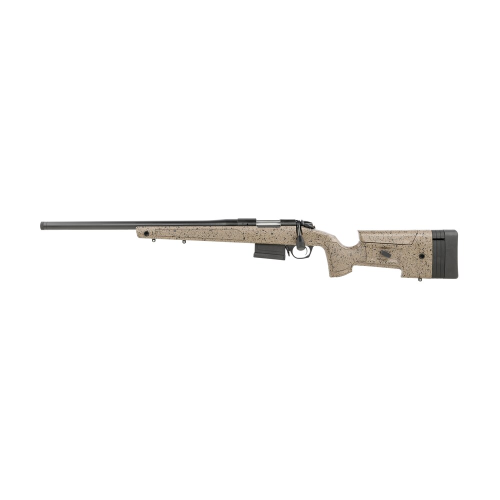 bergara rifles b14s351lc b 14 hmr 308 win 5+1 20" graphite black cerakote barrel, black speckled brown molded w/mini chassis, adjustable lop & cheek piece stock, left hand Bergara Rifles B14S351LC B-14 HMR 308 Win 5+1 20" Graphite Black Cerakote Sports South item 142709