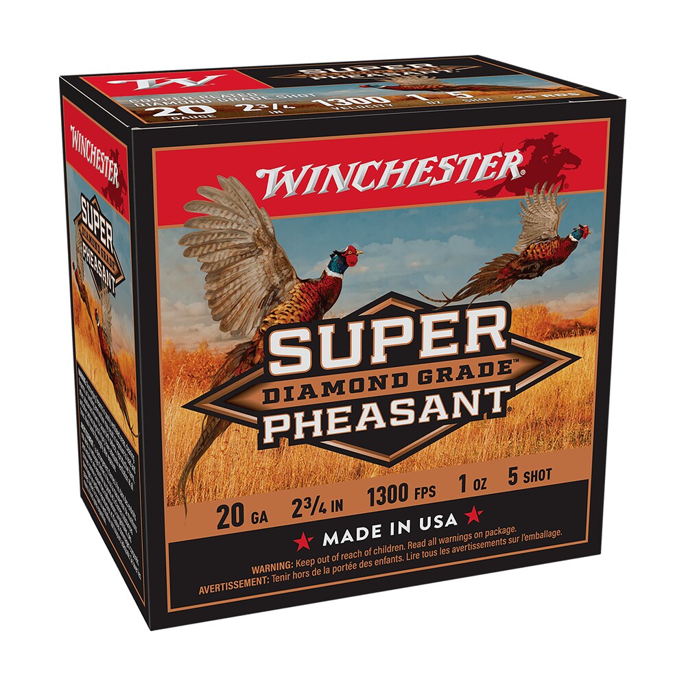 winchester ammo spdg205 super pheasant diamond grade 20gauge 2.75" 1oz 5shot 25 per box/10 case Winchester Ammo SPDG205 Super Pheasant Diamond Grade 20Gauge 2.75" 1oz 5Shot 25 Per Box/10 Case Sports South item 142840