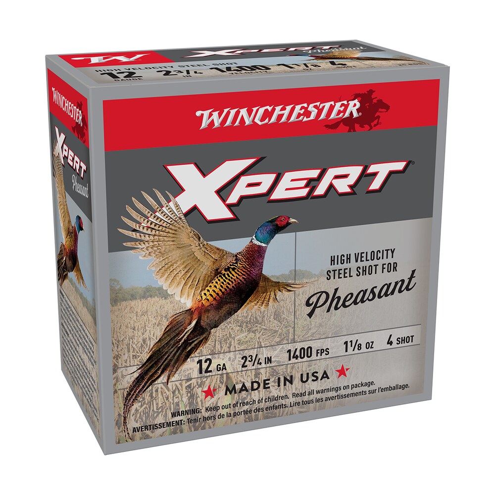 winchester ammo wexp12h4 xpert pheasant lead free high velocity 12gauge 2.75" 1 1/8oz 4shot 25 per box/10 case Winchester Ammo WEXP12H4 Xpert Pheasant Lead Free High Velocity 12Gauge 2.75" 1 1/8oz 4Shot 25 Sports South item 142844