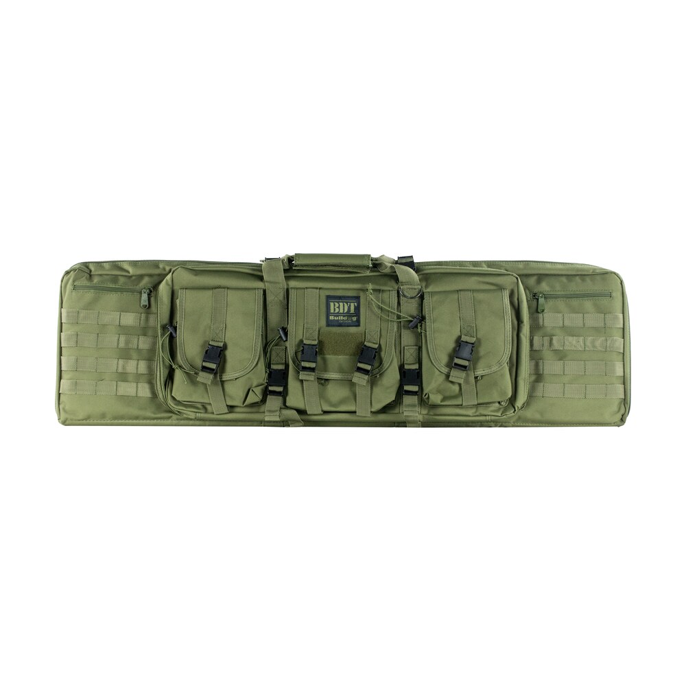 bulldog bdt6037g bdt tactical double 37" green nylon, 3 accessory pockets, deluxe padded backstraps lockable zippers, padded internal divider Bulldog BDT6037G BDT Tactical Double 37" Green Nylon, 3 Accessory Pockets, Deluxe Padded Sports South item 143076