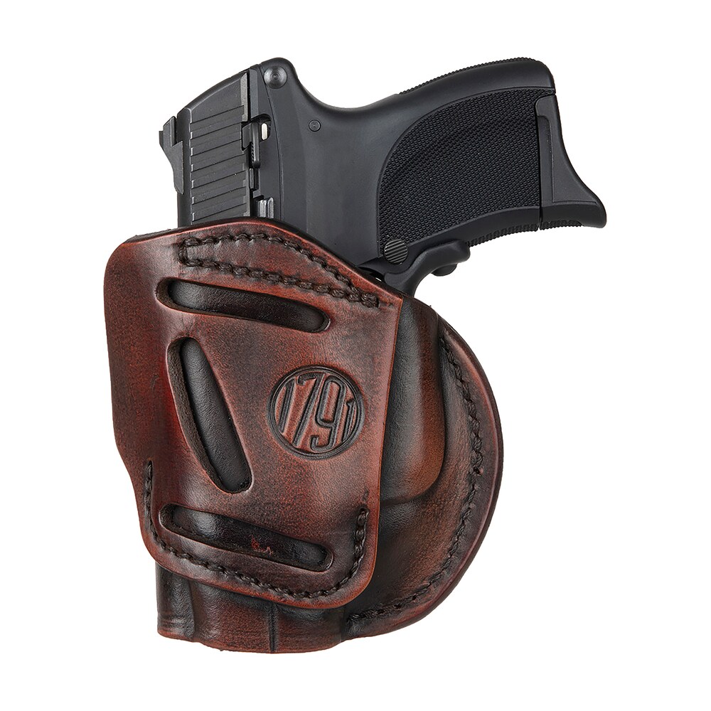 1791 gunleather 4wh3vtgr 4 way iwb/owb size 03 vintage leather belt clip compatible w/glock 26/ruger lc9/s&w m&p shield/2.0 9/40 right hand 1791 Gunleather 4WH3VTGR 4-Way IWB/OWB Size 03 Vintage Leather Belt Clip Compatible Sports South item 143437